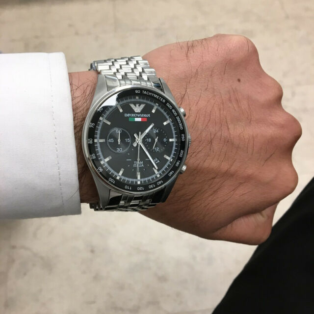 Emporio Armani Men's Black Chronograph Watch AR5983