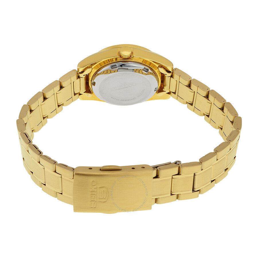 Seiko 5 Automatic Black Dial Gold-tone Ladies Watch SYMK22 - Dawson Watches #3