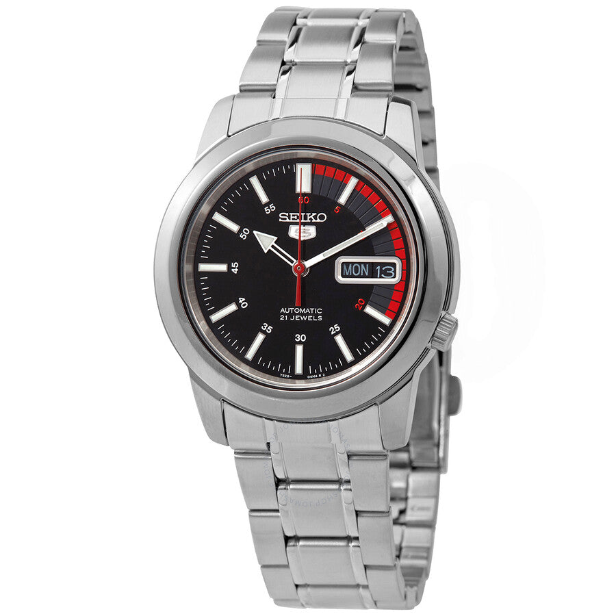 Seiko 5 Automatic Black Dial Men's Watch SNKK31K1 - The Watches Men & Co