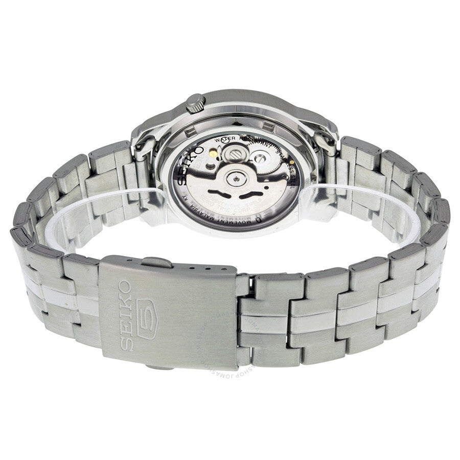 Seiko 5 Automatic Black Dial Stainless Steel Men's Watch SNKK71 - Dawson Watches #3