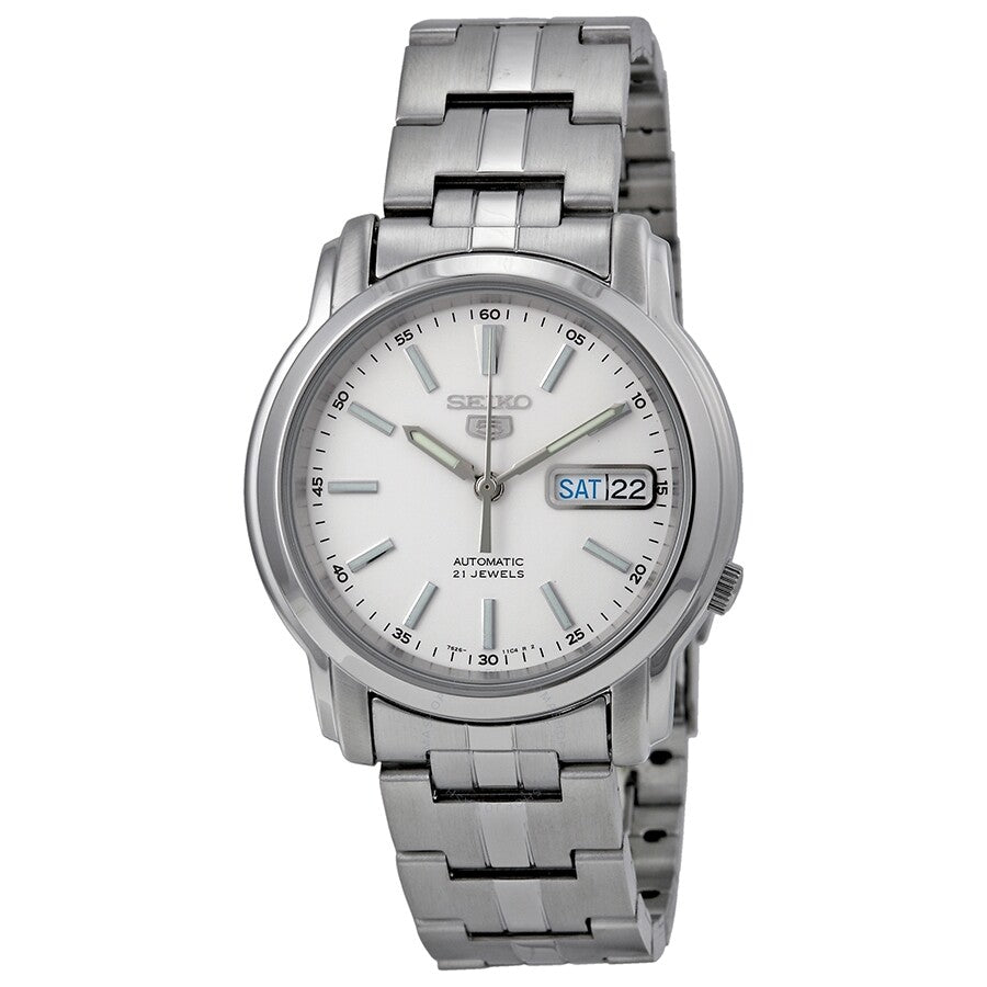 Seiko Automatic White Dial Stainless Steel Men's Watch SNKL75 - Dawson Watches