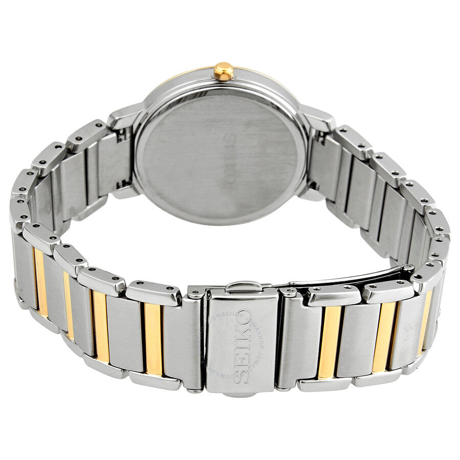 Seiko Crystal Silver Gold Dial Ladies Watch SUP454P1 - The Watches Men & Co #3
