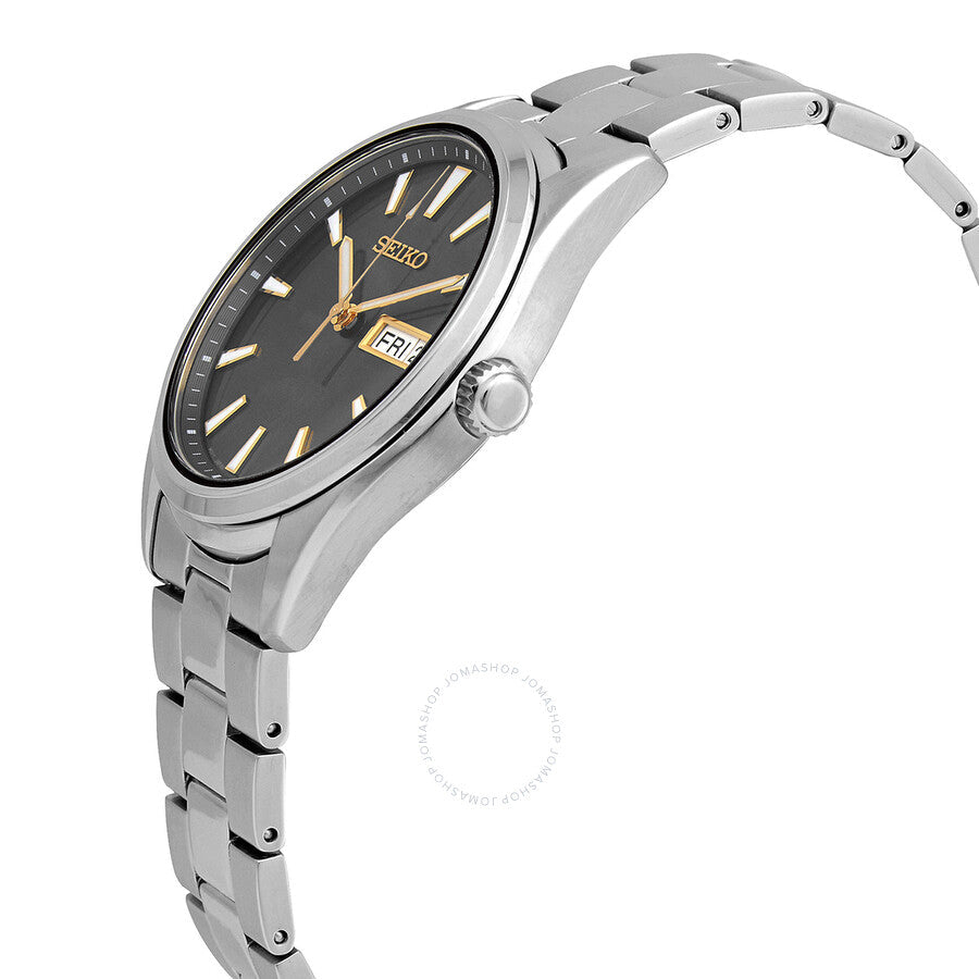 Seiko Essentials Quartz Charcoal Dial Men's Watch SUR343