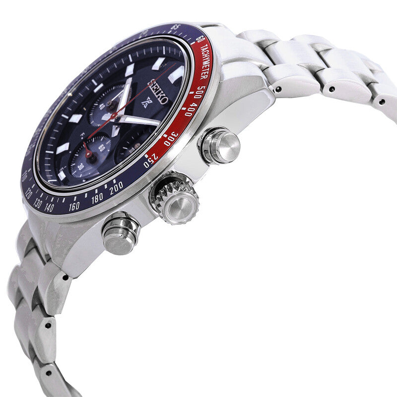 Seiko Pepsi Speedtimer Silver Watch SSC913P1