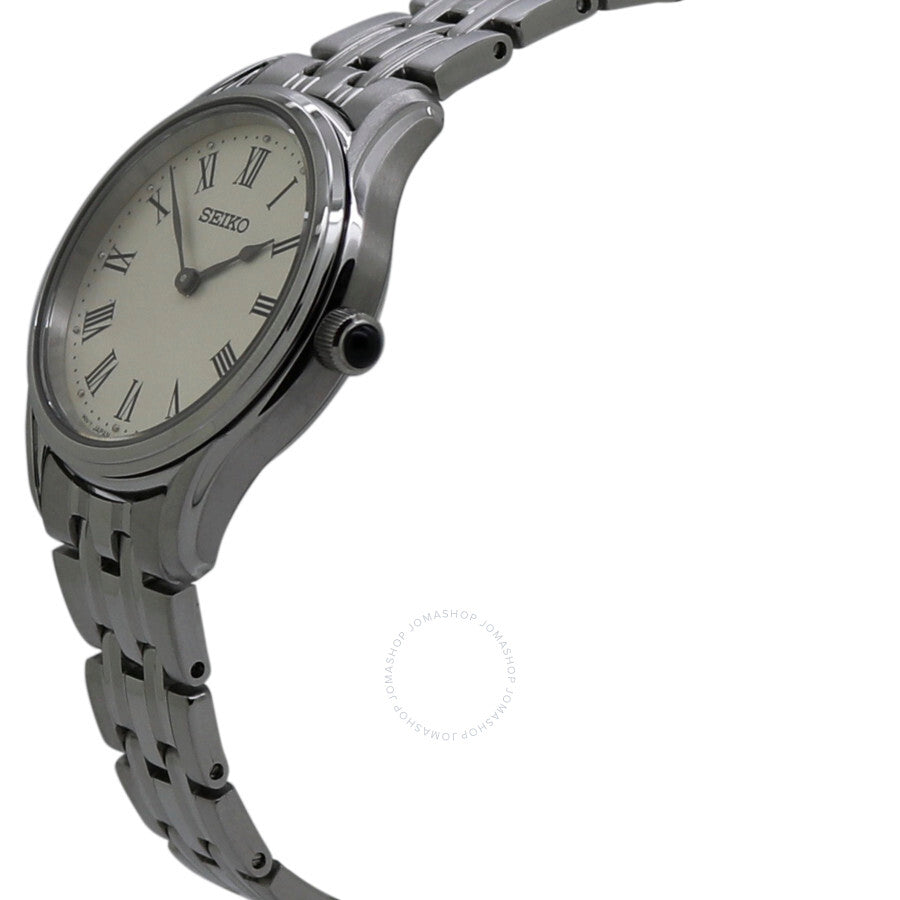 Seiko Quartz Cream Dial Ladies Watch SWR069P1 - The Watches Men & Co #2