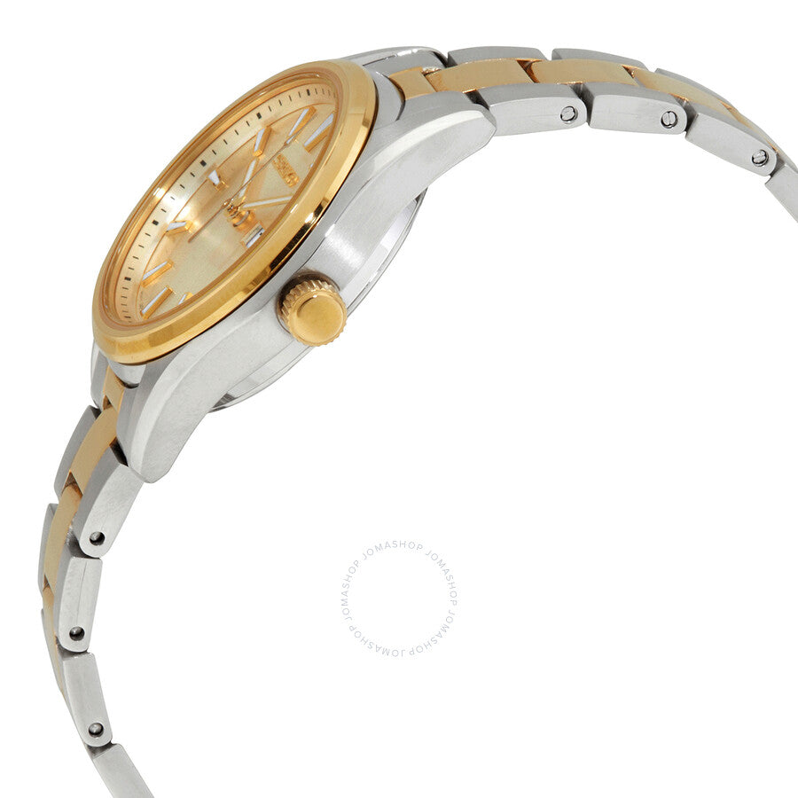 Seiko Quartz Gold Dial Two-tone Ladies Watch SUR354P1 - The Watches Men & Co #2
