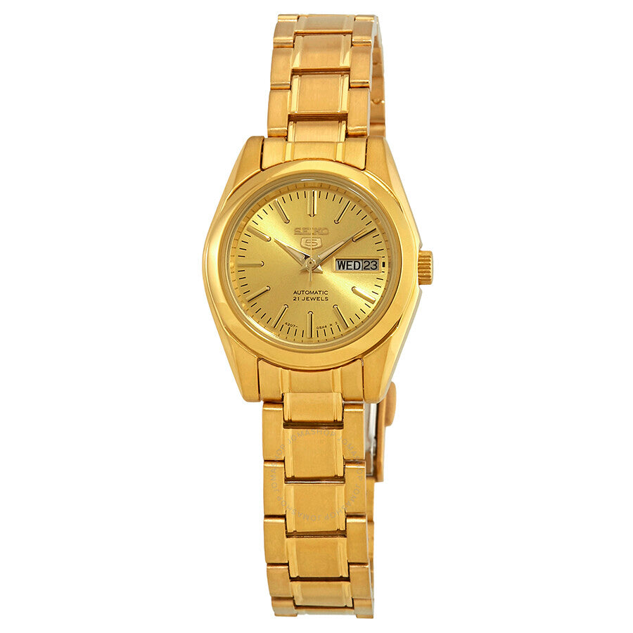 Seiko Series 5 Automatic Gold Dial Ladies Watch SYMK20 - Dawson Watches