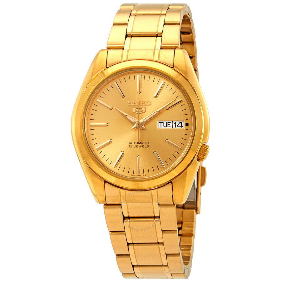 Seiko Series 5 Automatic Gold Dial Men's Watch SNKL48 - Dawson Watches