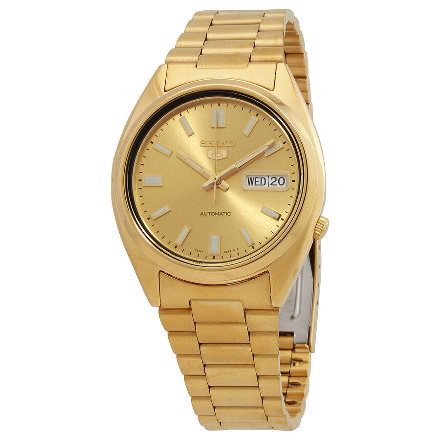 Seiko Series 5 Automatic Gold Dial Men's Watch SNXS80K1 - Dawson Watches