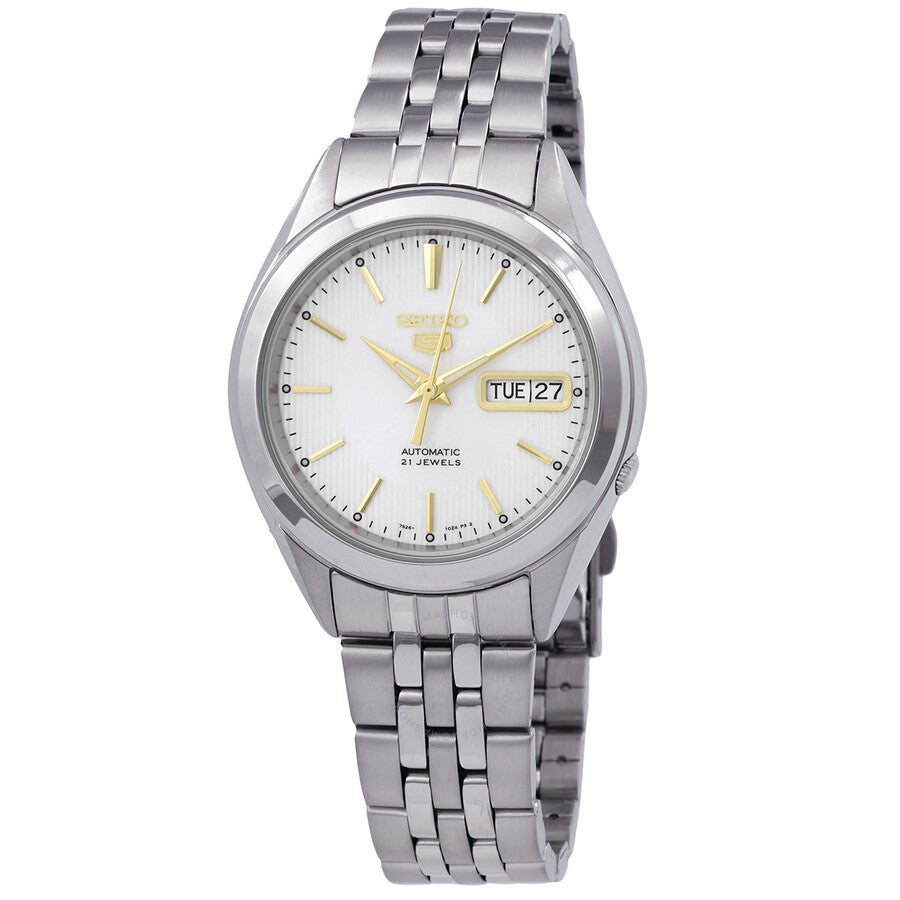 Seiko Series 5 Automatic Silver Dial Men's Watch SNKL17K1 - Dawson Watches