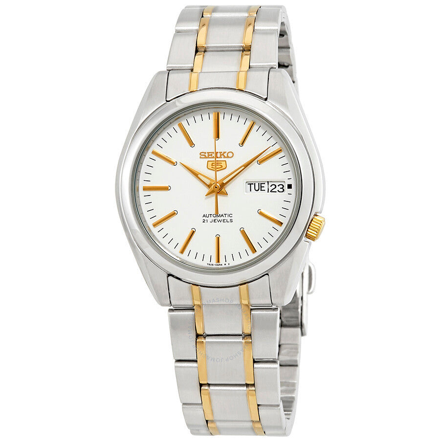 Seiko Series 5 Automatic White Dial Men's Watch SNKL47 - Dawson Watches