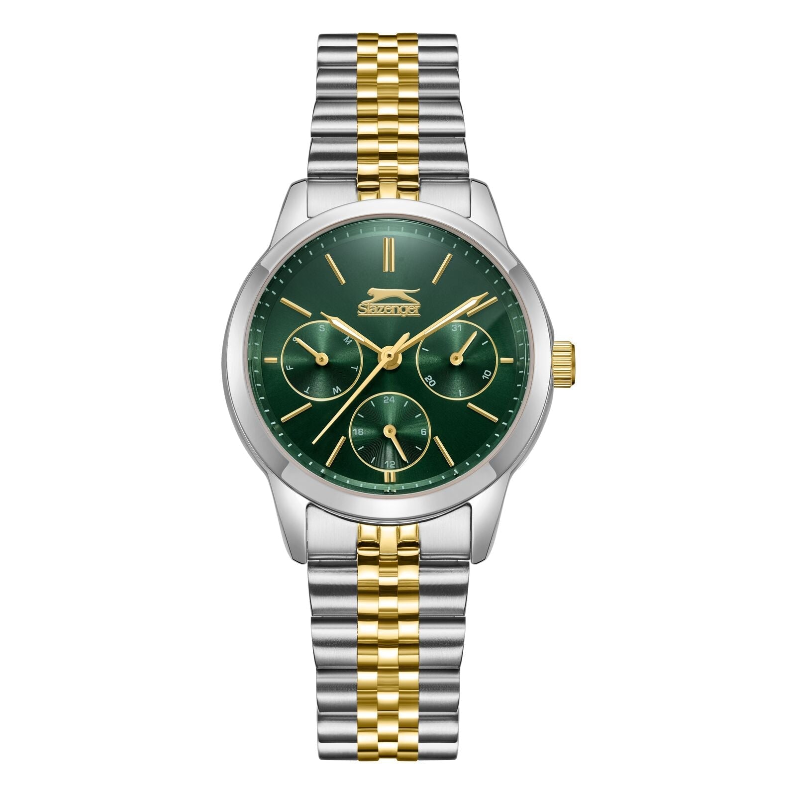 Slazenger Sport Multifunction Green Dial Two Tone Watch - SL.09.2336.4.04