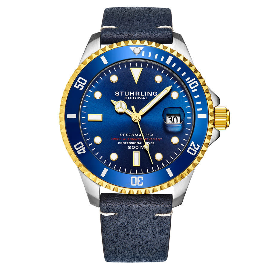 Stuhrling Original Aquadiver Automatic Blue Dial Men's Watch M17184 - Dawson Watches