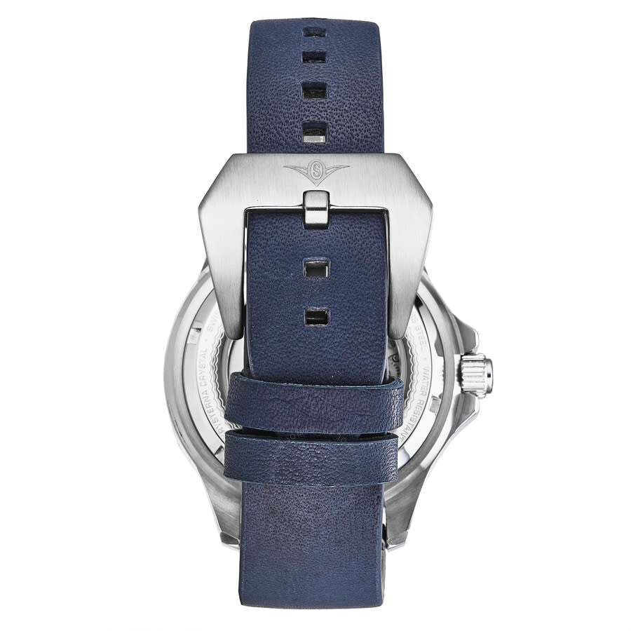 Stuhrling Original Aquadiver Automatic Blue Dial Men's Watch M17185 - The Watches Men & Co #3
