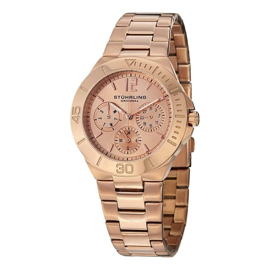 Stuhrling Original Aquadiver Rose Dial Ladies Watch M15305 - The Watches Men & Co