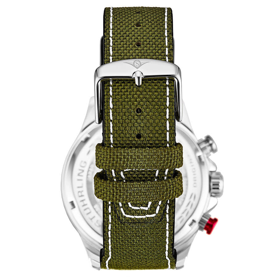 Stuhrling Original Aviator Quartz Green Dial Men's Watch M13588 - The Watches Men & Co #2
