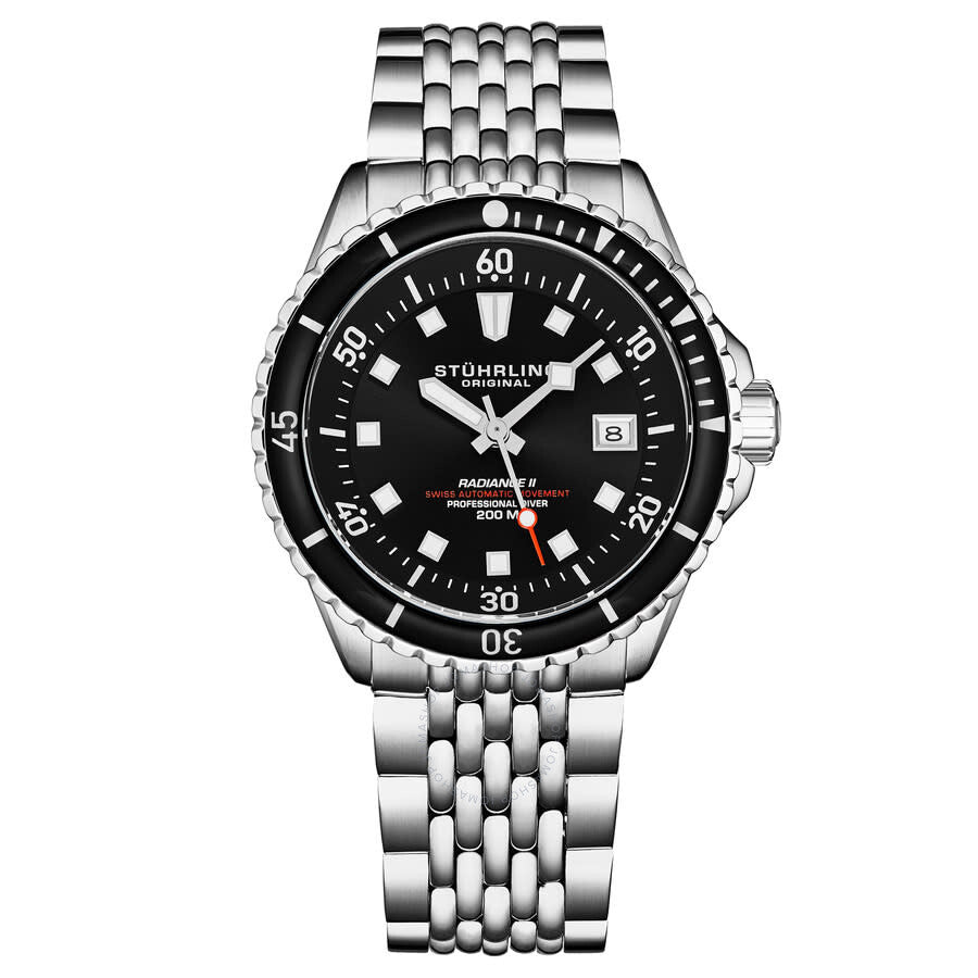 Stuhrling Original Depthmaster Automatic Black Dial Men's Watch M18010 - The Watches Men & Co