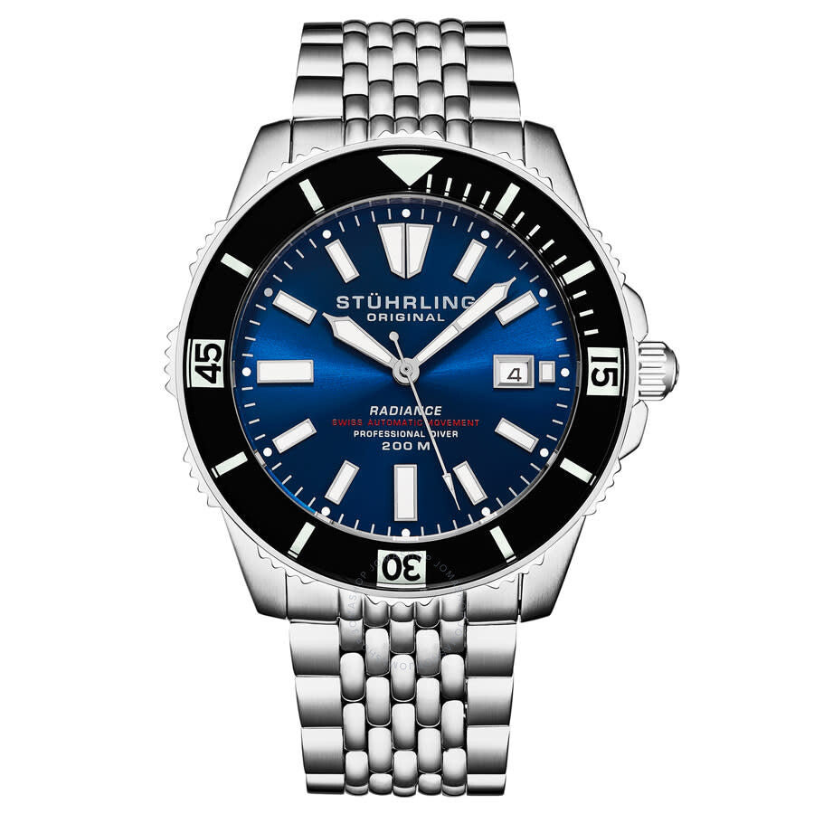 Stuhrling Original Depthmaster Automatic Blue Dial Men's Watch M16978 - Dawson Watches