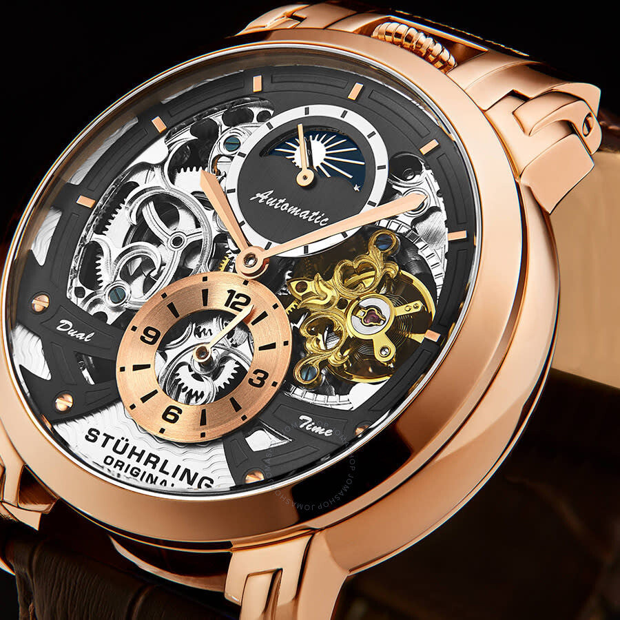 Stuhrling Original Legacy Automatic Gunmetal Dial Men's Watch M13510 - The Watches Men & Co #4