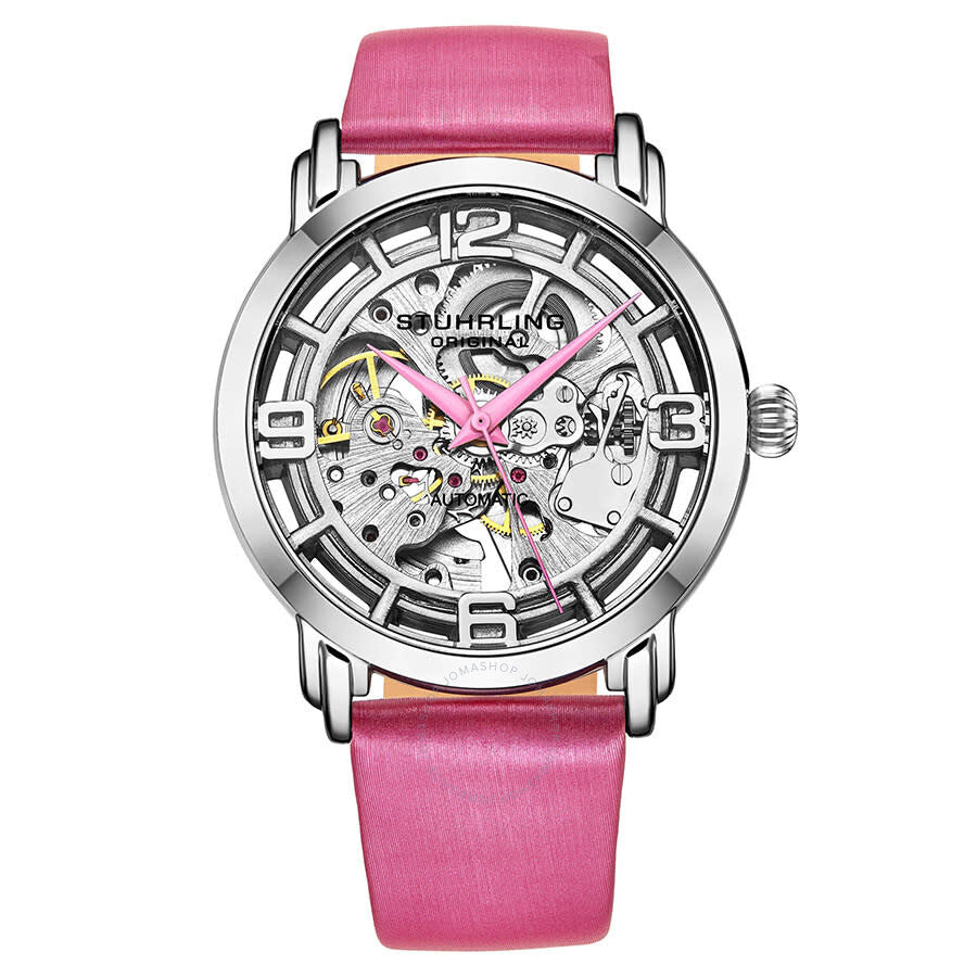 Stuhrling Original Legacy Automatic Silver Seleton Dial Ladies Watch M13637 - The Watches Men & Co