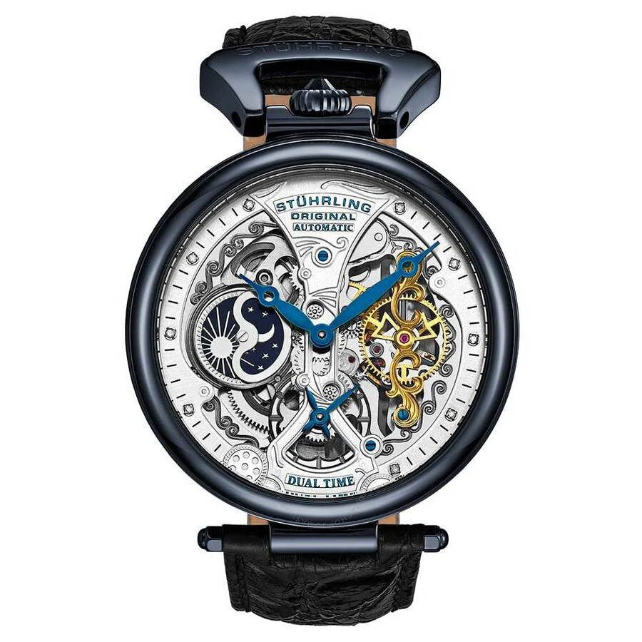 Stuhrling Original Legacy Diamond Silver-tone Dial Men's Watch M15234 - The Watches Men & Co