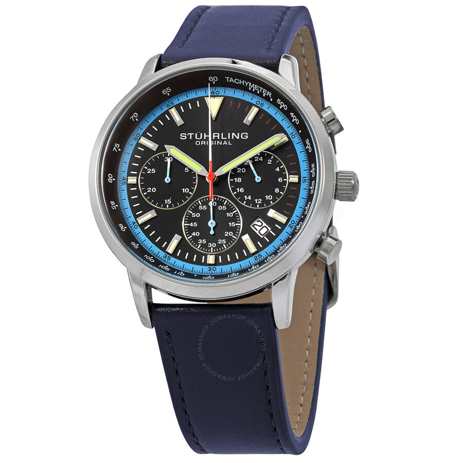Stuhrling Original Monaco Black Dial Men's Watch M15889 - The Watches Men & Co