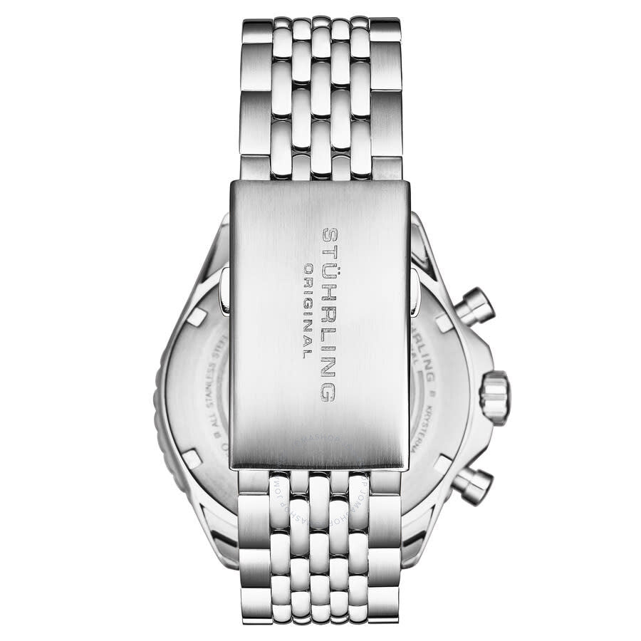 Stuhrling Original Monaco Chronograph Quartz Silver Dial Men's Watch M18215 - The Watches Men & Co #2