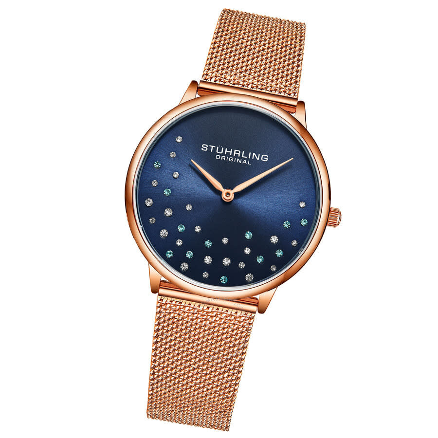 Stuhrling Original Symphony Quartz Blue Dial Ladies Watch M16760 - The Watches Men & Co #2