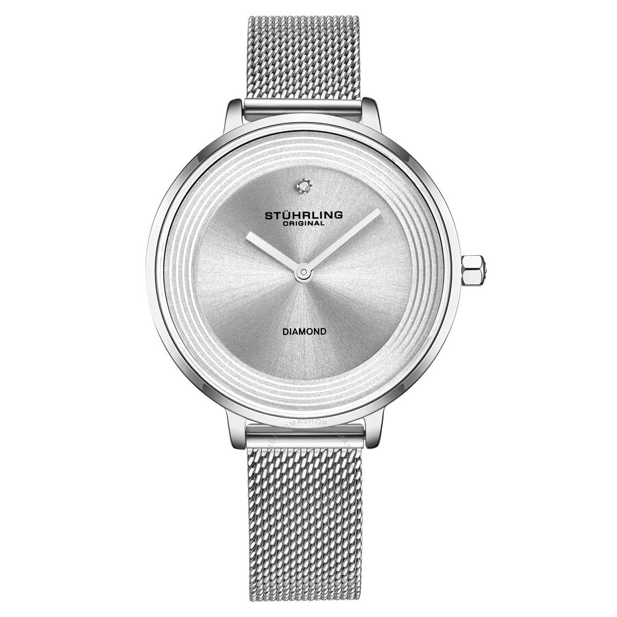 Stuhrling Original Symphony Quartz Silver Dial Ladies Watch M16765 - The Watches Men & Co