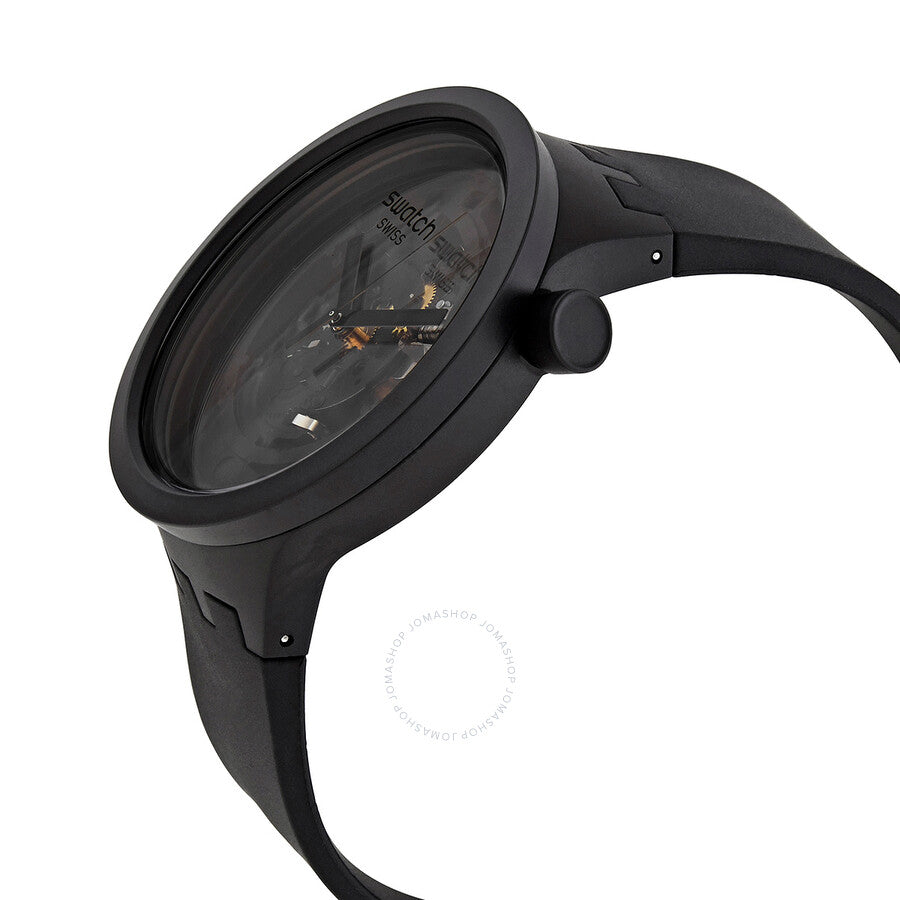 Swatch Bioceramic Quartz Black Dial Men's Watch SB03B100 - The Watches Men & Co #2