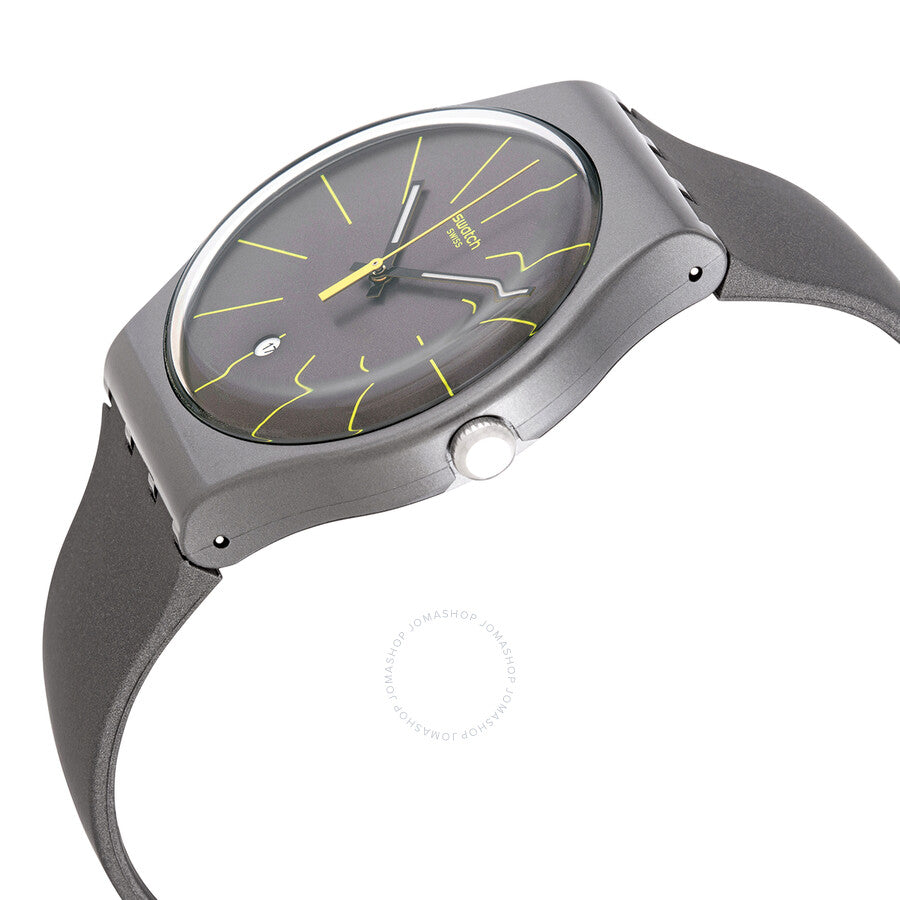 Swatch CHARCOLAZING Quartz Black Dial Men's Watch SUOB404 - The Watches Men & Co #2