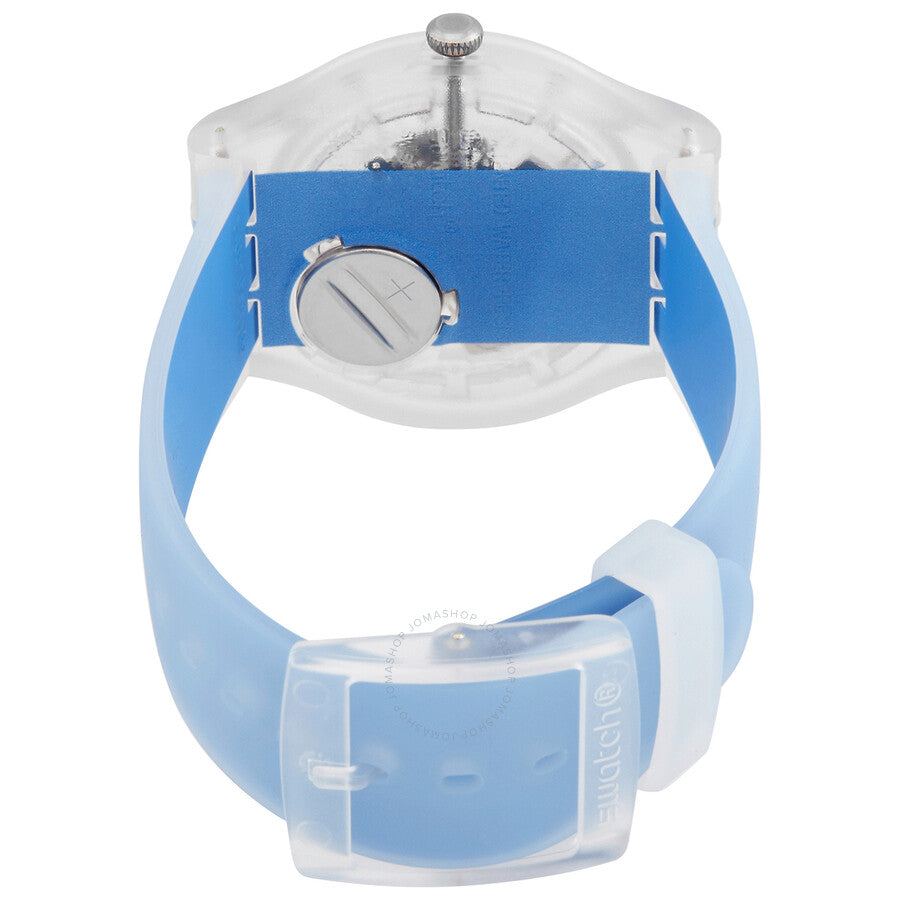 Swatch Clearly Blue Striped Quartz Men's Watch SUOK156 - The Watches Men & Co #3