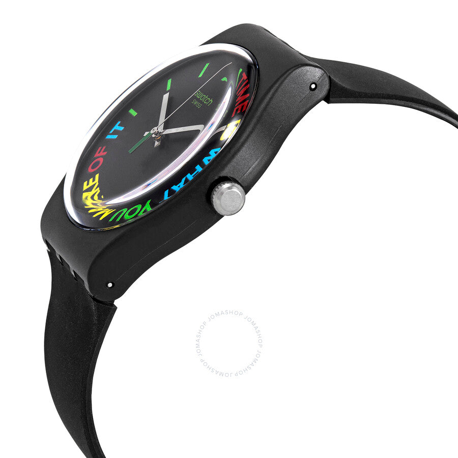 Swatch FREETID Quartz Black Dial Unisex Watch SO29B103 - The Watches Men & Co #2