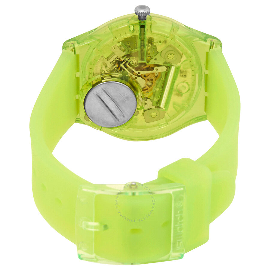 Swatch Lemon Flavour Quartz Green Transparent Dial Unisex Watch GG227 - The Watches Men & Co #3