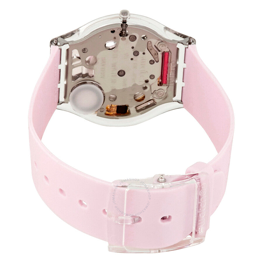 Swatch Pink Pastel Pink Dial Pink Rubber Ladies Watch SFE111 - The Watches Men & Co #3