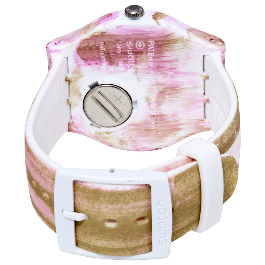 Swatch Pinkquarelle Grey Dial Watch SUOW151 - The Watches Men & Co #3