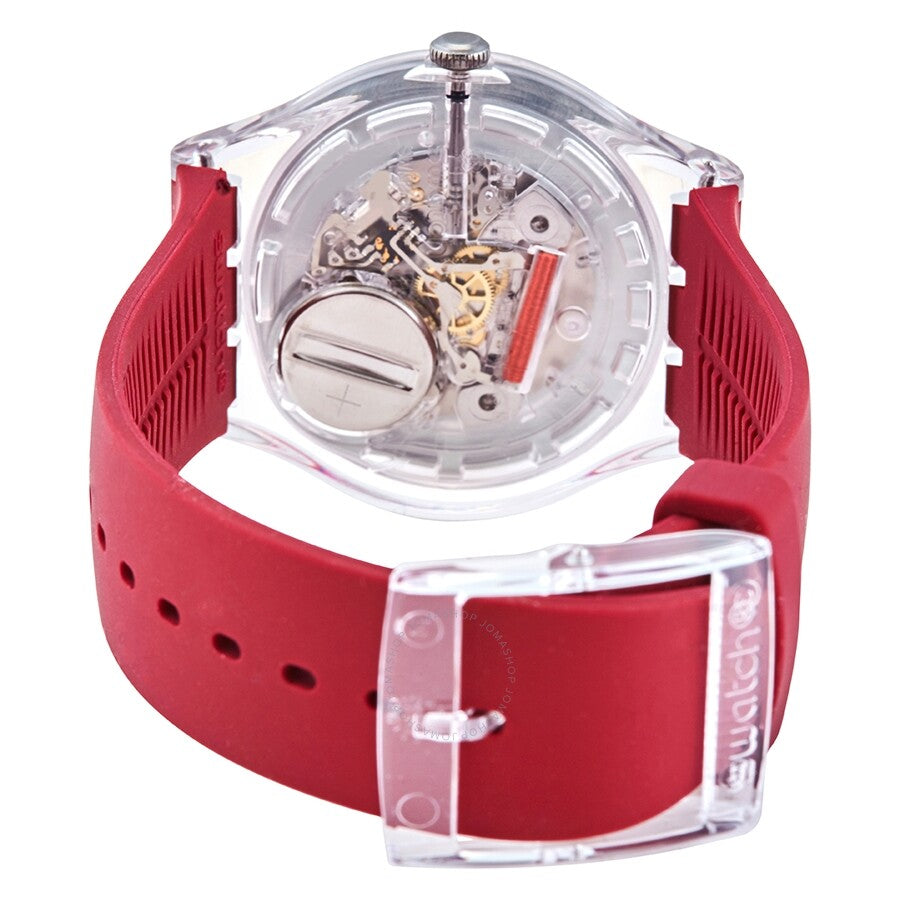 Swatch POLARED Quartz Red Dial Ladies Watch SUOK717 - The Watches Men & Co #3