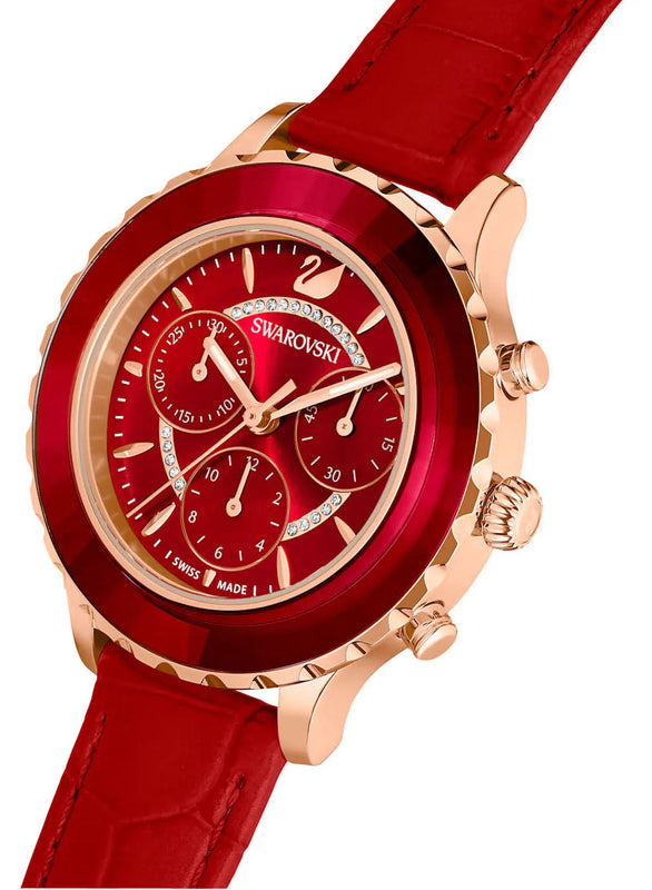 Swarovski Octea Lux Chrono Ladies Red Watch 5646975 5646975 - Image 4