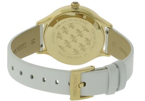 Swarovski Octea Nova Quartz White Dial White Leather Strap Women's Watch 5295337