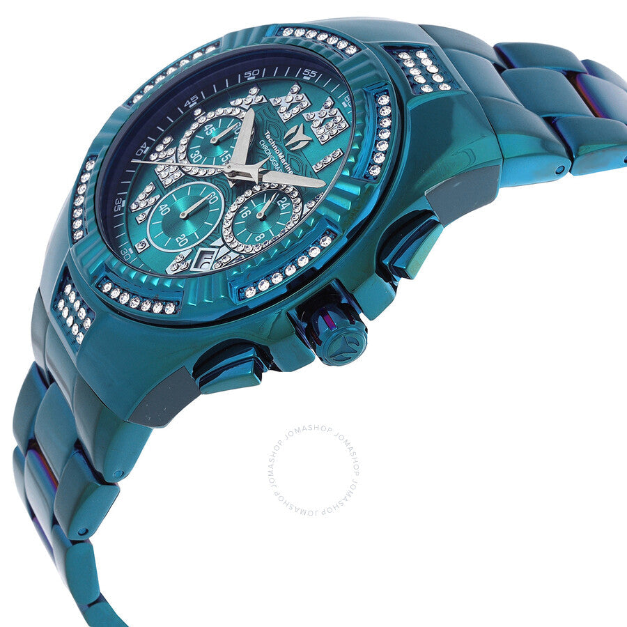 Technomarine Cruise Chronograph Quartz Crystal Green Dial Men's Watch TM-121233 - The Watches Men & Co #2