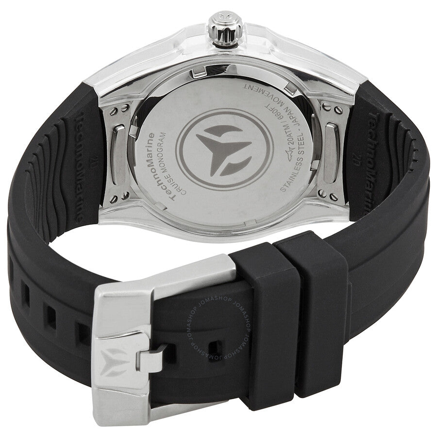 TechnoMarine Cruise Monogram Quartz Black Dial Ladies Watch TM-121249 - The Watches Men & Co #3