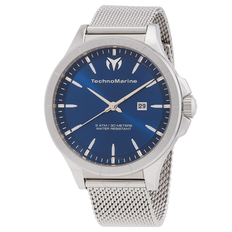 Technomarine MoonSun Date Quartz Blue Dial Men's Watch TM-822004 - The Watches Men & Co