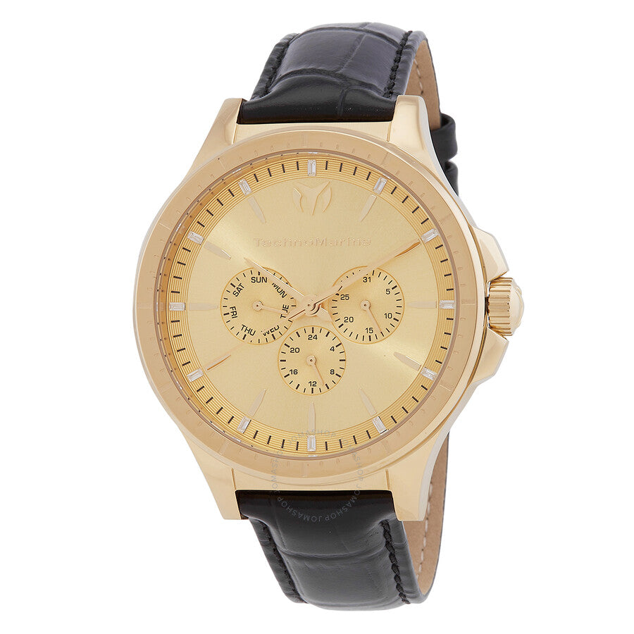 Technomarine MoonSun Date-Day Quartz Gold Dial Men's Watch TM-822031 - Dawson Watches