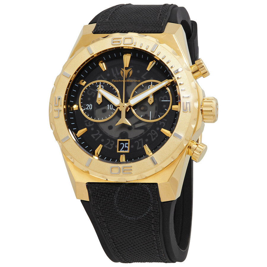 Technomarine Reef Chronograph Quartz Black Dial Men's Watch TM-519008 - Dawson Watches