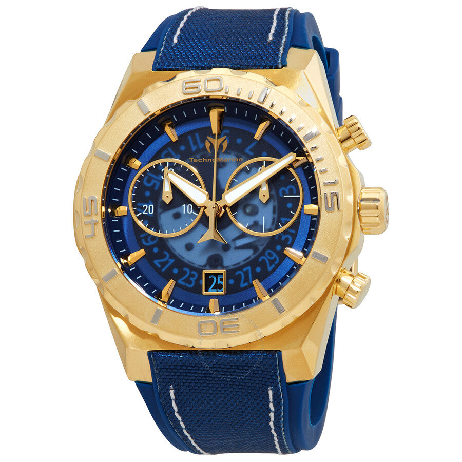 Technomarine Reef Chronograph Quartz Blue Dial Men's Watch TM-519009 - The Watches Men & Co