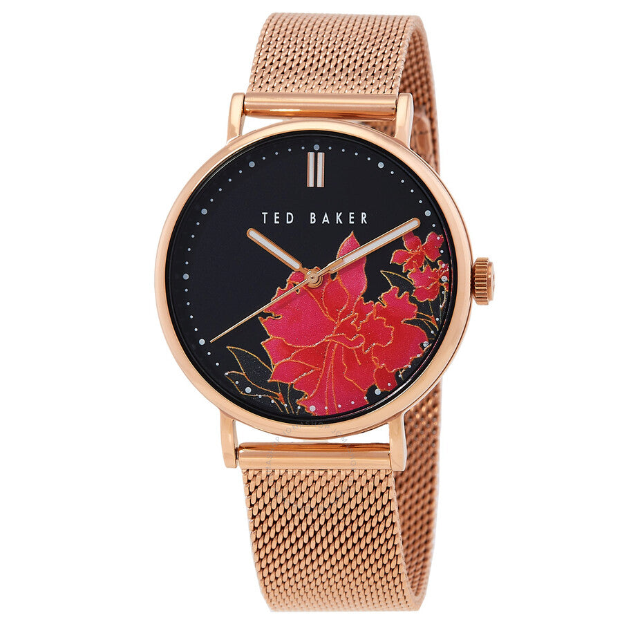 Ted Baker Phylipa Quartz Black Dial Ladies Watch BKPPHF006 - The Watches Men & Co