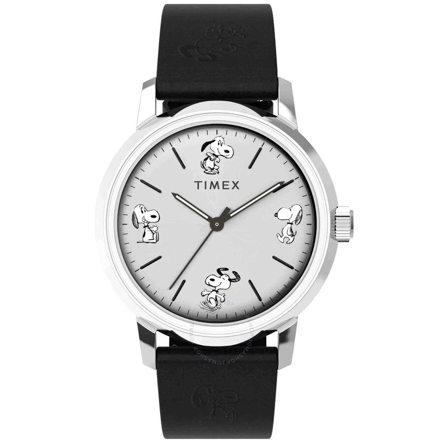 Timex Marlin X Peanuts Sketch Automatic Silver Dial Men's Watch TW2W540000 - The Watches Men & Co