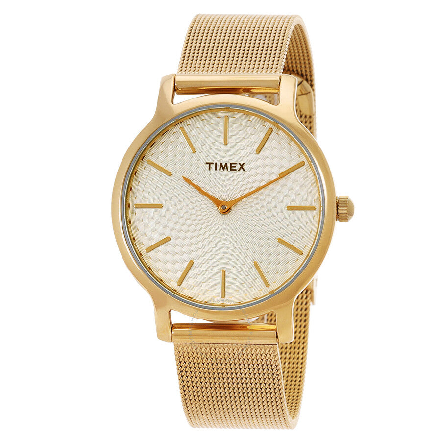 Timex Metropolitan Quartz Champagne Dial Ladies Watch TW2T25900 - Dawson Watches