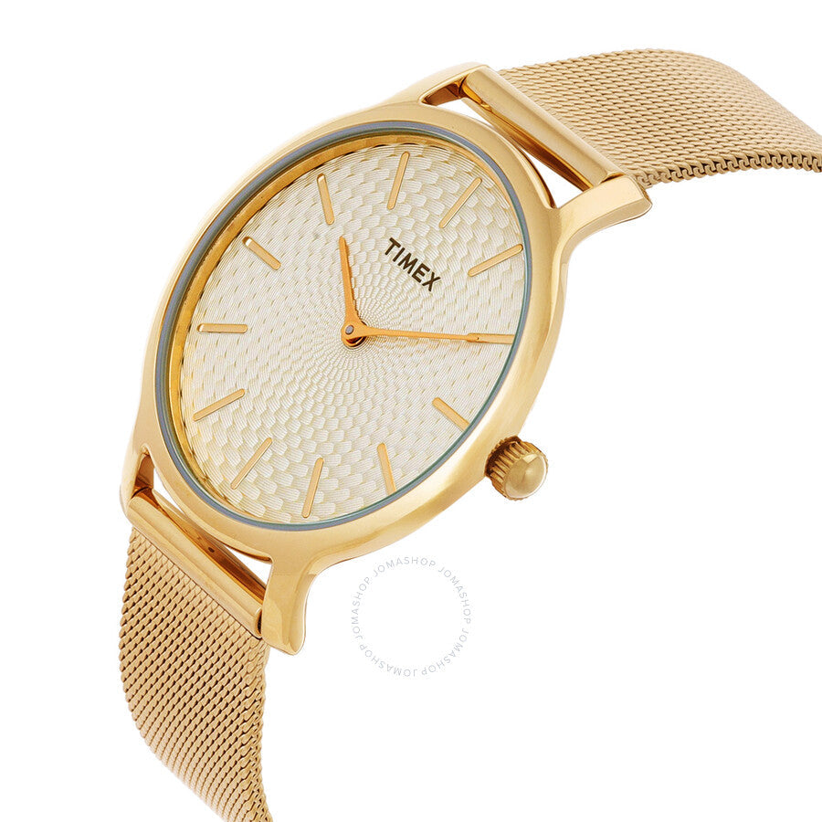 Timex Metropolitan Quartz Champagne Dial Ladies Watch TW2T25900 - Dawson Watches #2