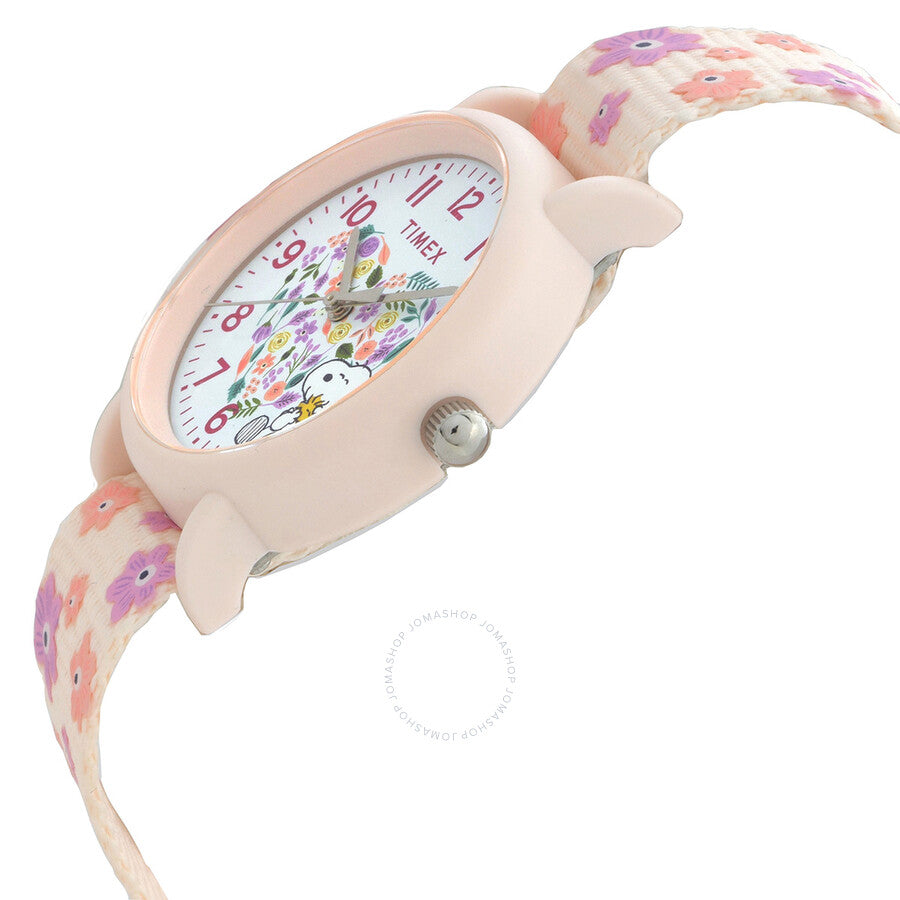Timex Peanuts Quartz White Dial Ladies Watch TW2W33400 - The Watches Men & Co #2